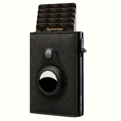 Airtag Men'S Wallet Minimalist RFID Wallet with Airtag Stand Smart Pop-Up Wallet with Wallet, Slim Card Holder Small Wallet
